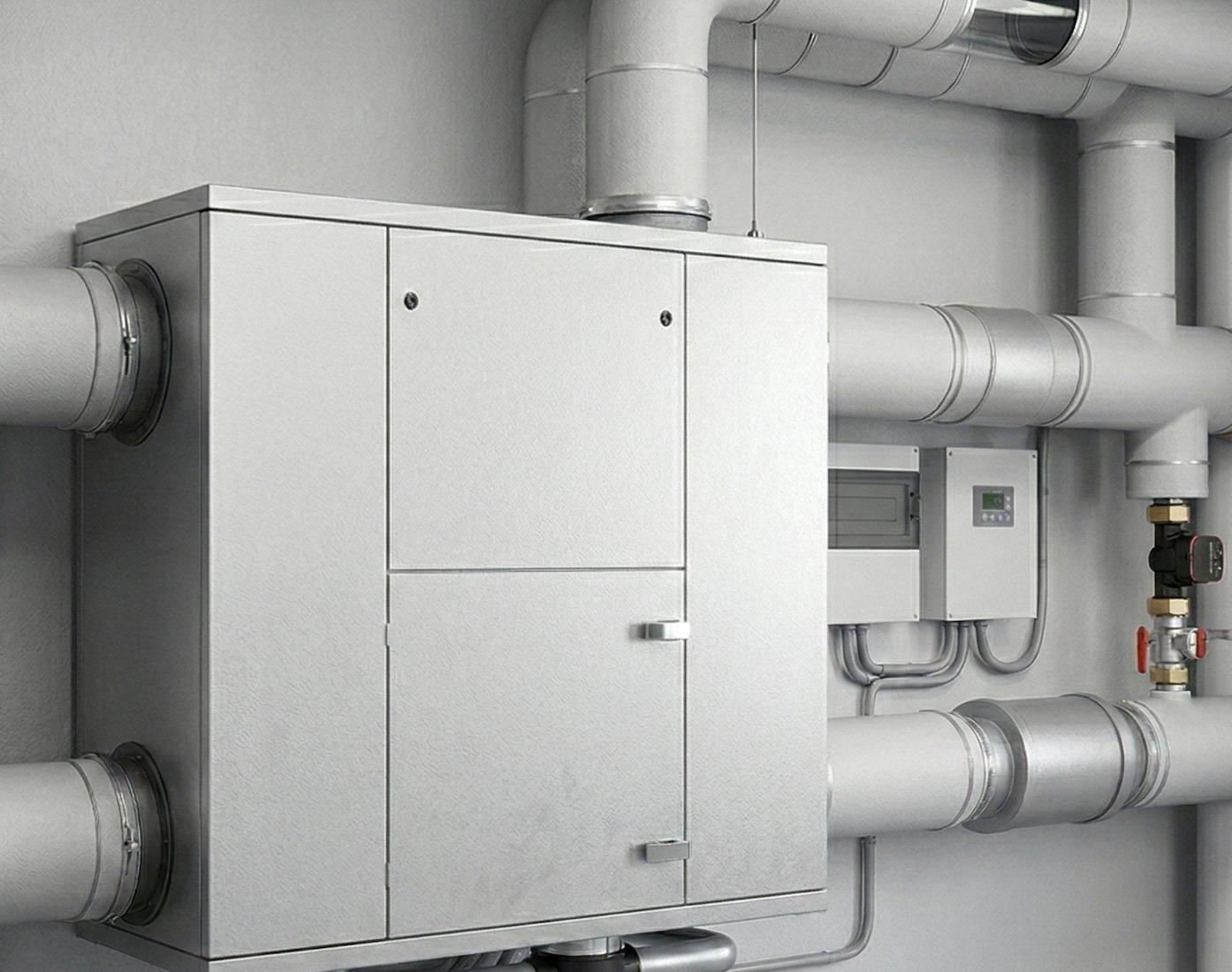 Installation einer Lüftungsanlage mit Wärmerückgewinnung